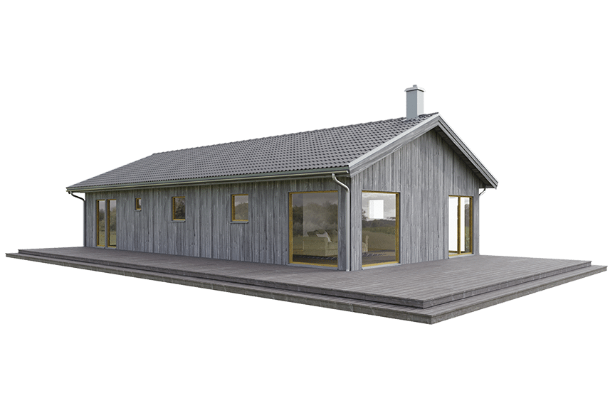 Alster 23-117, enplans ladhus 105 kvm