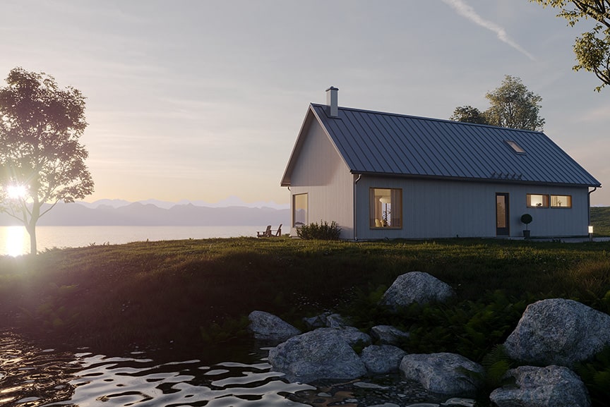 Alster 45-102, ladhus med loft 116 kvm på sjötomt