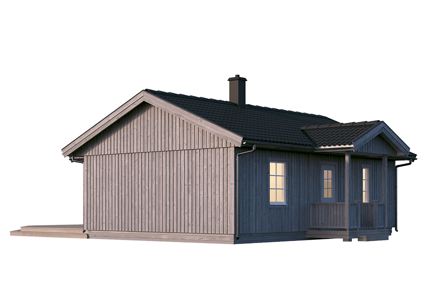 Fritidshus enplanshus vinkelhus Ängnö 23-72 61 kvm