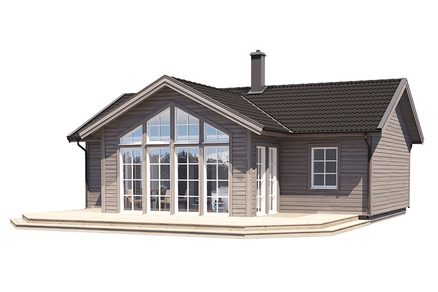 Fritidshus enplanshus vinkelhus Ängnö 27-81 71 kvm