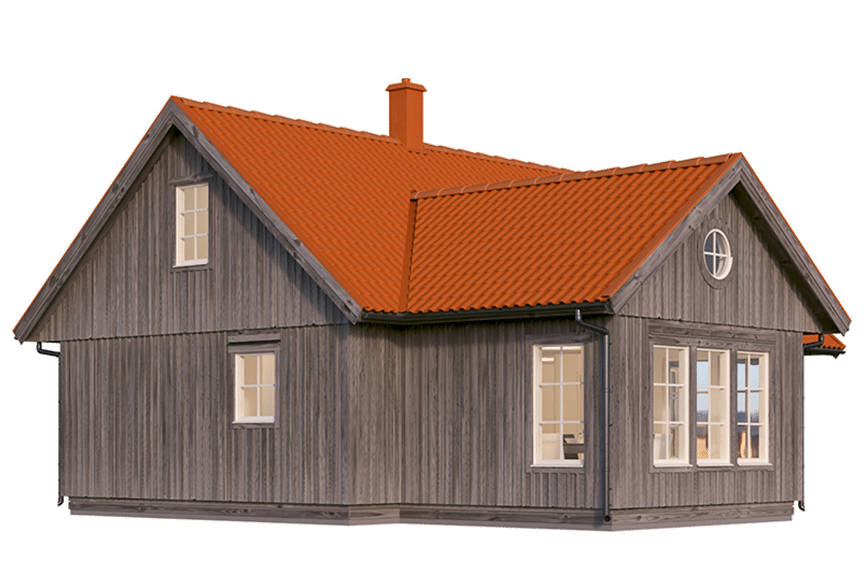 Fritidshus med loft 102 kvm Blidö 40-93