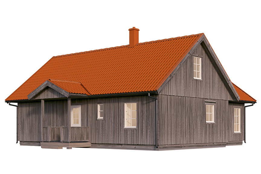 Fritidshus med loft 102 kvm Blidö 40-93