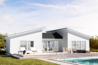 Husserien Form - moderna enplanshus som fritidshus året om