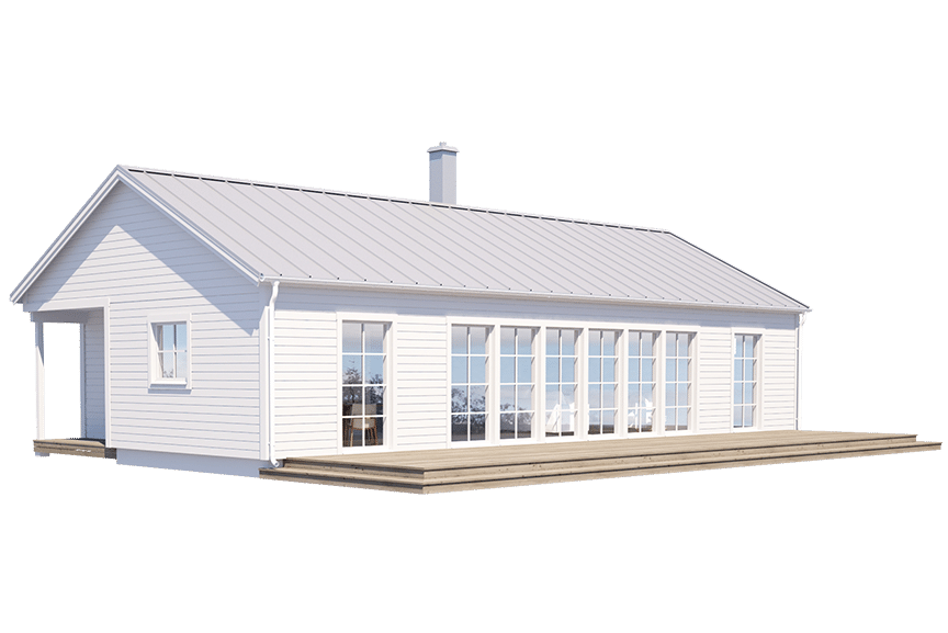 Gotland 27-113E, enplanshus fritidshus med gavelentré 95 kvm