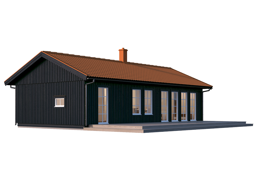 Sandhamn 23-80, enplans fritidshus 70 kvm