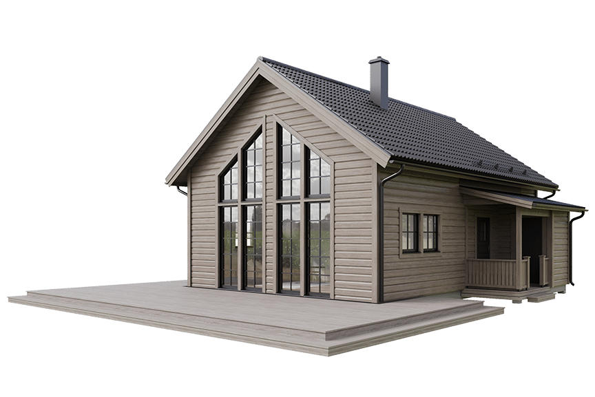 Sonfjället 35-77, fjällstuga med loft timmerhus 80 kvm