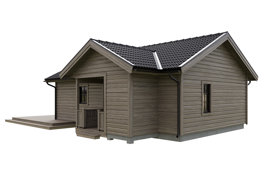 Sylarna 71, enplans fjällstuga timmerhus 54 kvm