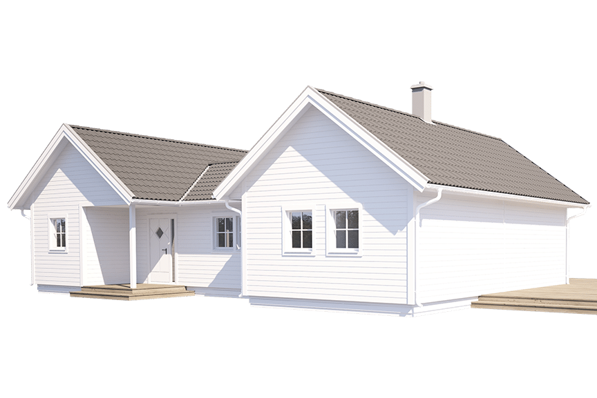 Torekov 107, h-format fritidshus 86 kvm