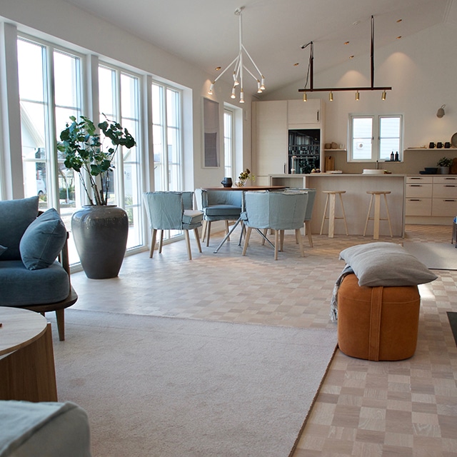 Visningshus på Husknuten i Västra Frölunda Hudikhus modell Gotland 27-113E